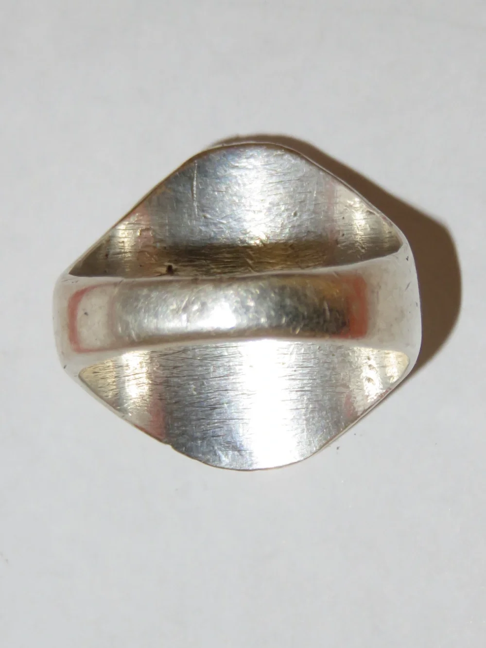Vintage Sterling Navajo Turquoise Sterling Silver Shadowbox Ring Size 10 3/4 12g